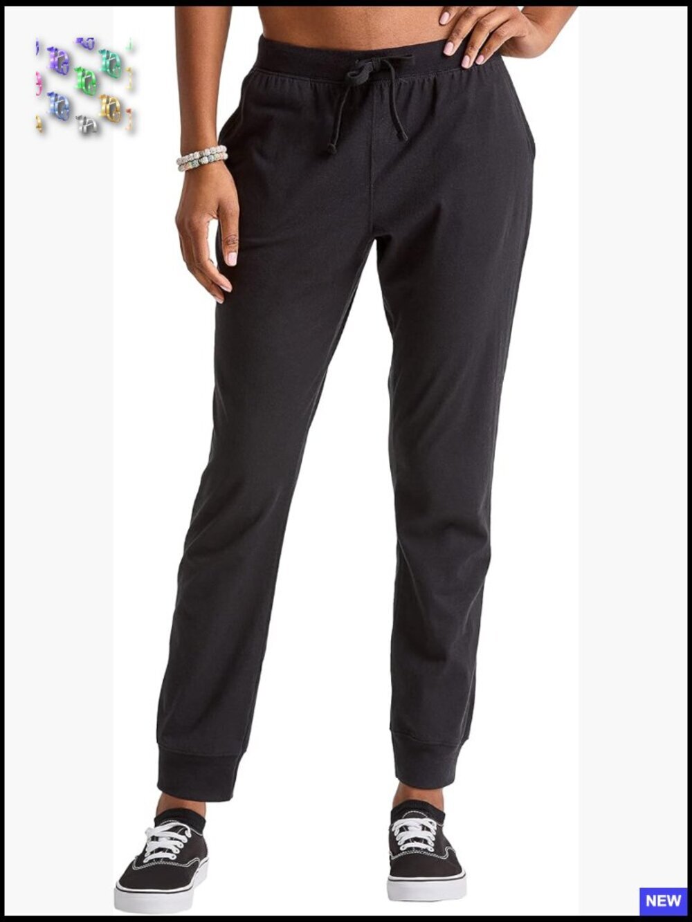 Cotton Joggers Mid Rise Tapered Leg Sweatpants Activewear Workout Pants